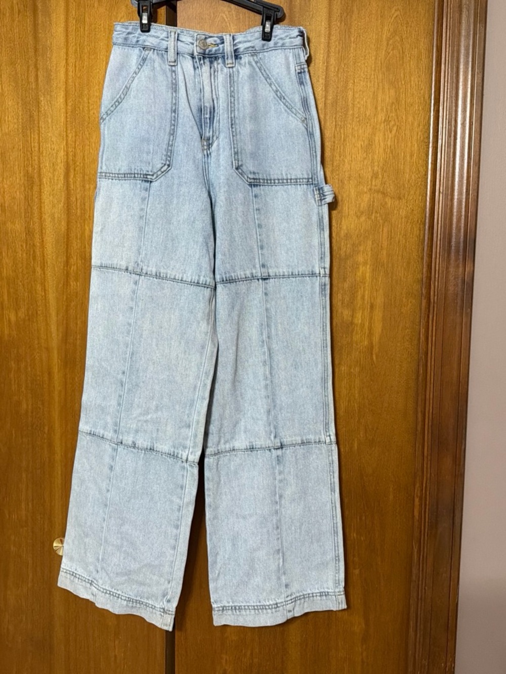 Glassons Light Blue Wide-Leg Panelled Jeans
